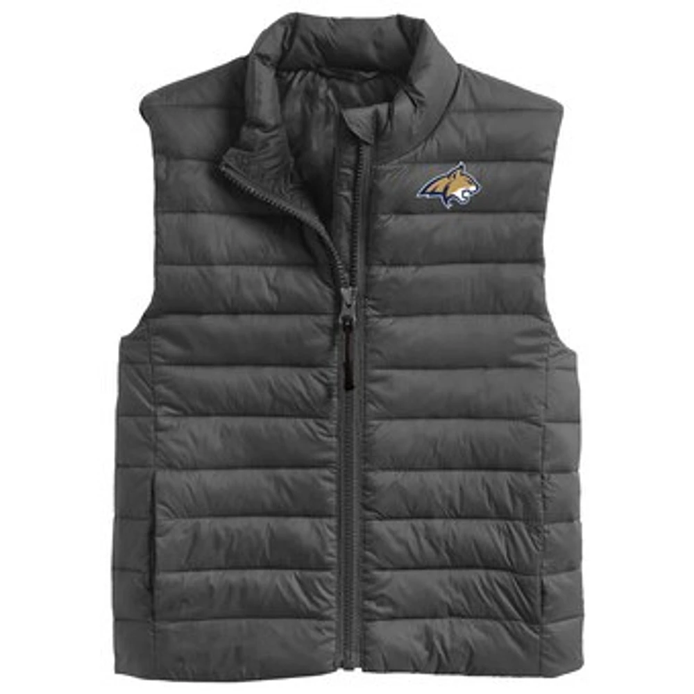 Youth Garb Charcoal Montana State Bobcats Kai Full-Zip Vest