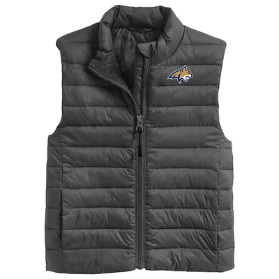 Youth Garb Charcoal Montana State Bobcats Kai Full-Zip Vest