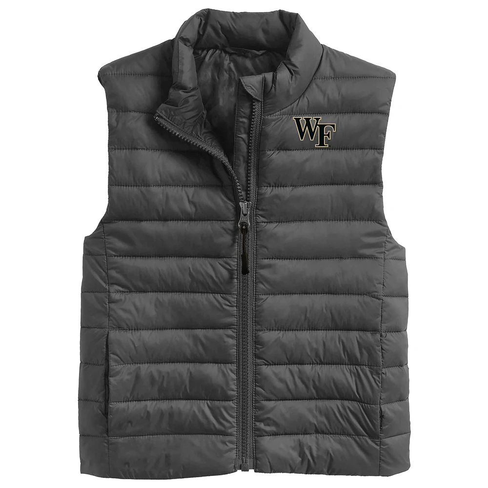 Youth Garb Charcoal Wake Forest Demon Deacons Kai Full-Zip Vest
