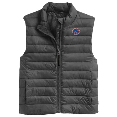 Youth Garb Charcoal Boise State Broncos Kai Full-Zip Vest