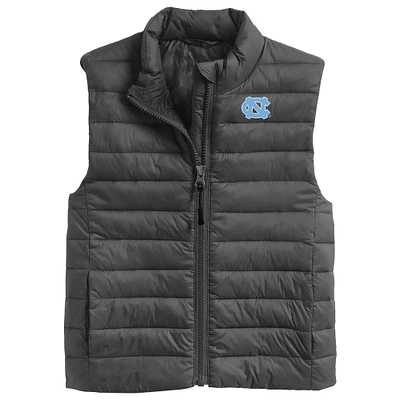 Youth Garb Charcoal North Carolina Tar Heels Kai Full-Zip Vest
