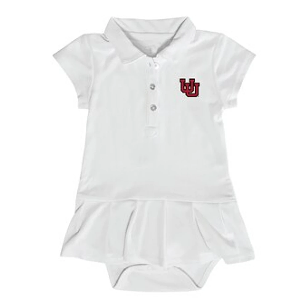 Infant Garb White Utah Utes Caroline Bodysuit Dress