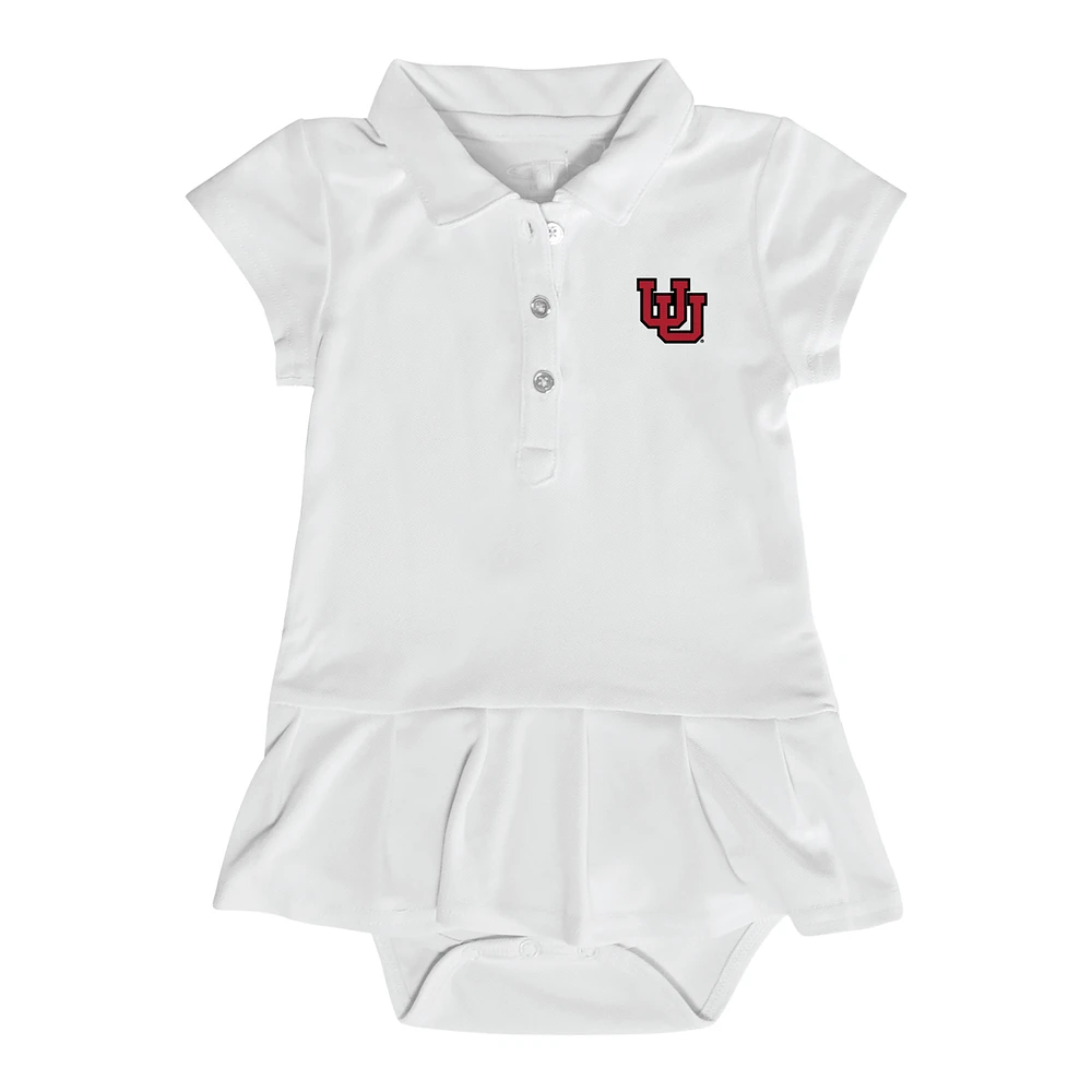 Infant Garb White Utah Utes Caroline Bodysuit Dress