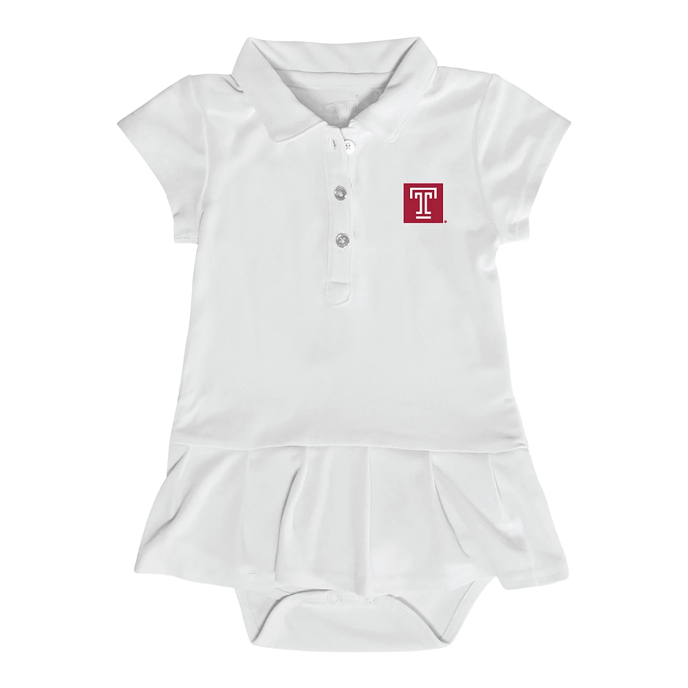 Infant Garb White Temple Owls Caroline Bodysuit Dress
