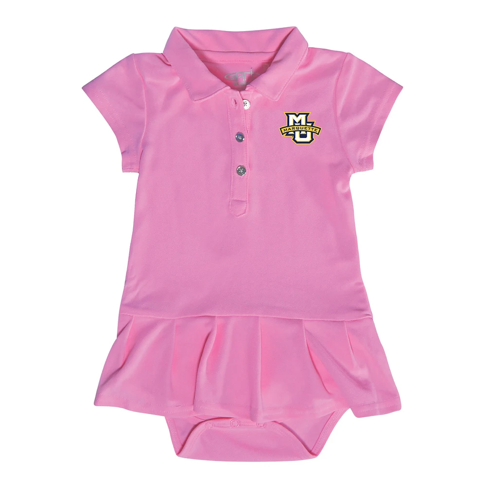 Infant Garb Pink Marquette Golden Eagles Caroline Bodysuit Dress