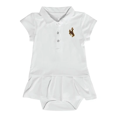Infant Garb White Wyoming Cowboys Caroline Bodysuit Dress