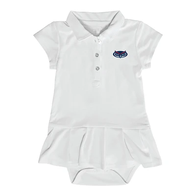 Infant Garb White Florida Atlantic Owls Caroline Bodysuit Dress