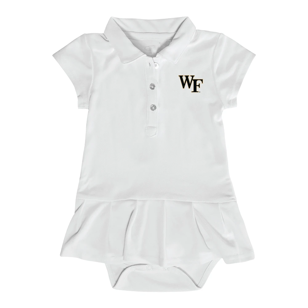 Infant Garb White Wake Forest Demon Deacons Caroline Bodysuit Dress