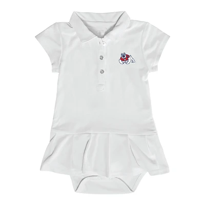 Infant Garb White Fresno State Bulldogs Caroline Bodysuit Dress