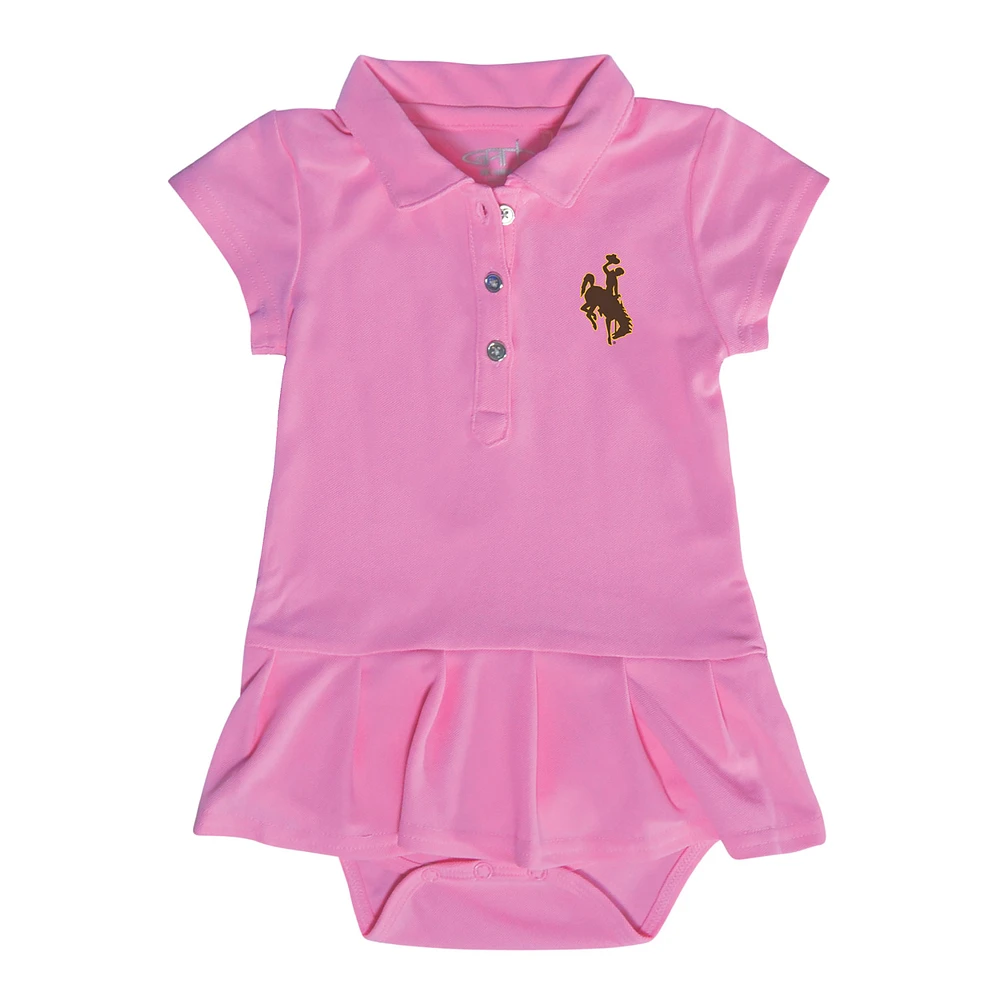 Infant Garb Pink Wyoming Cowboys Caroline Bodysuit Dress