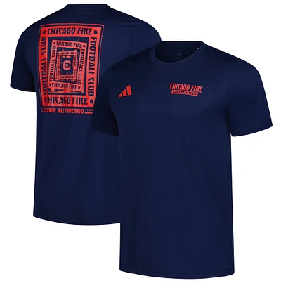 Men's adidas Navy Chicago Fire AEROREADY Local Wrap T-Shirt