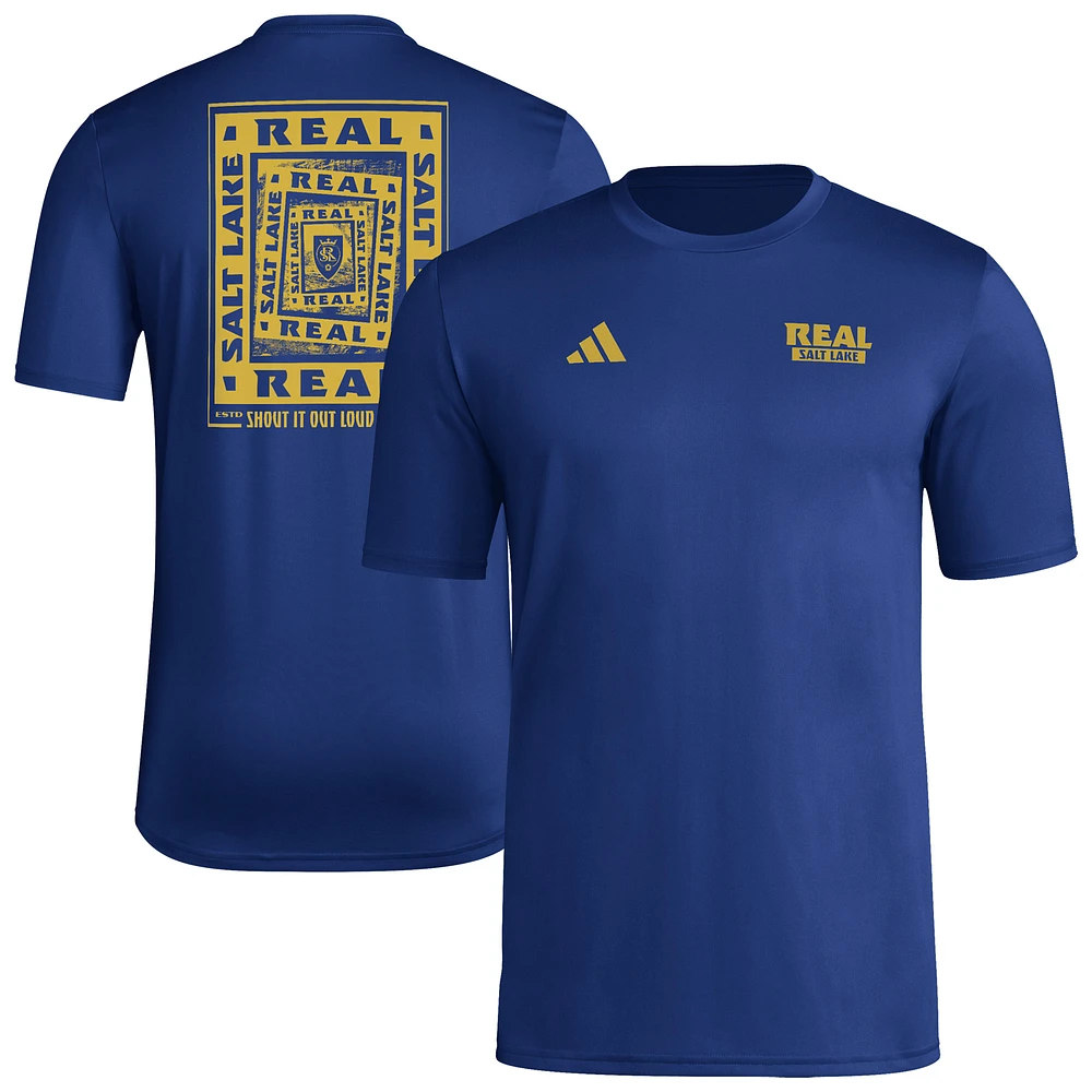 Men's adidas Blue Real Salt Lake Local Wrap T-Shirt