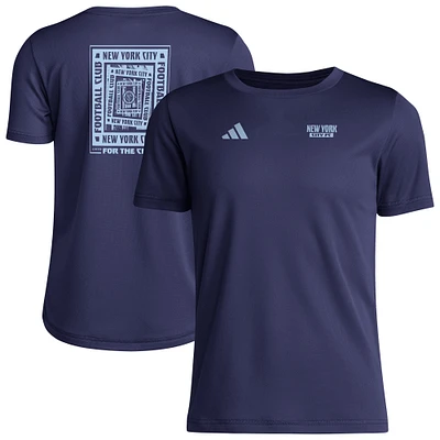 Youth adidas Navy New York City FC Local Wrap T-Shirt