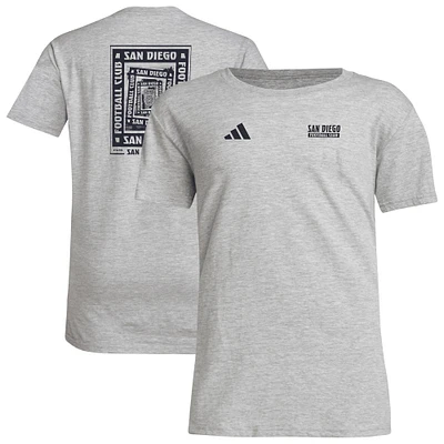 Youth adidas Gray San Diego FC Local Wrap T-Shirt
