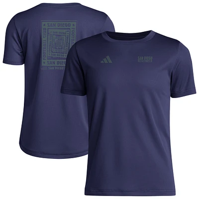 Youth adidas Navy San Diego FC Local Wrap T-Shirt