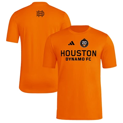 Men's adidas Orange Houston Dynamo FC 2025 Jersey Hook AEROREADY T-Shirt
