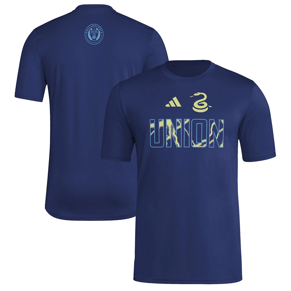 Men's adidas Navy Philadelphia Union 2025 Jersey Hook AEROREADY T-Shirt