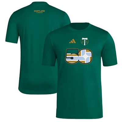 Men's adidas Green Portland Timbers 2025 Jersey Hook AEROREADY T-Shirt