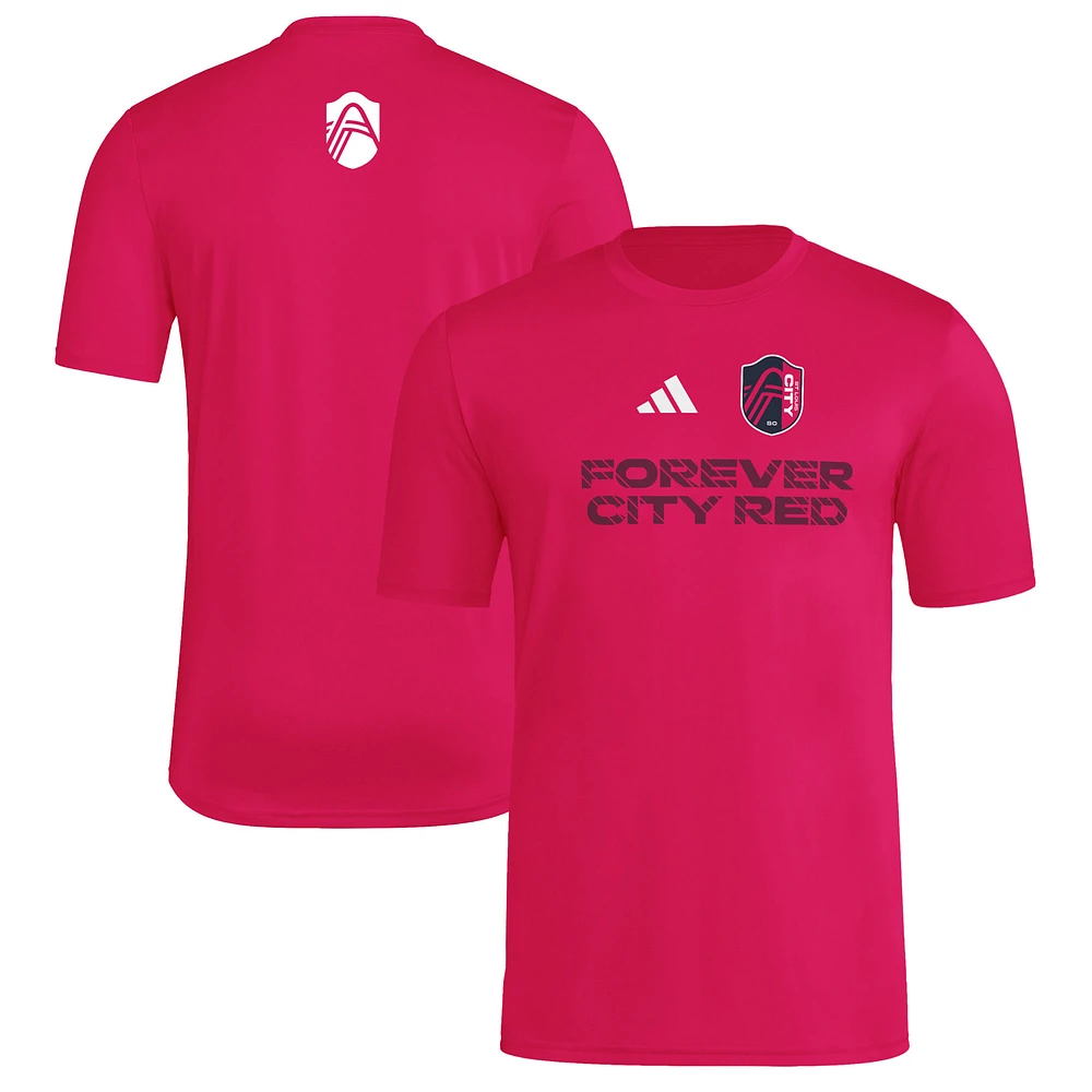 Men's adidas Pink St. Louis City SC 2025 Jersey Hook AEROREADY T-Shirt