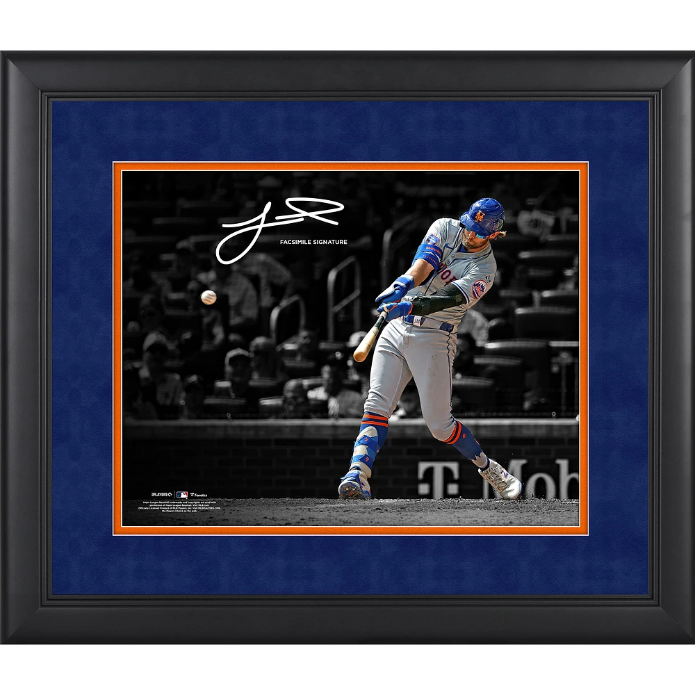 Jeff McNeil New York Mets Facsimile Signature Framed 11" x 14" Spotlight Photograph