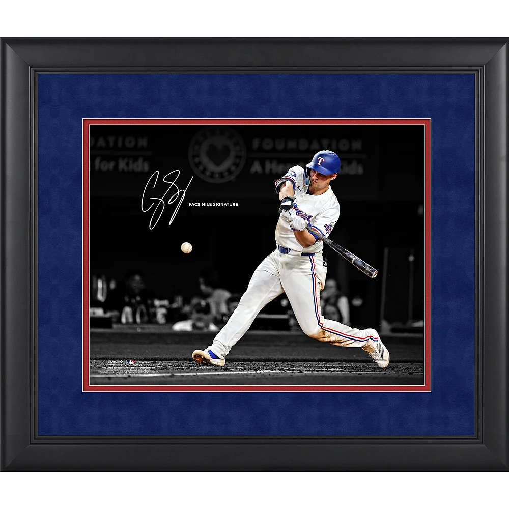 Corey Seager Texas Rangers Facsimile Signature Framed 11" x 14" Spotlight Photograph