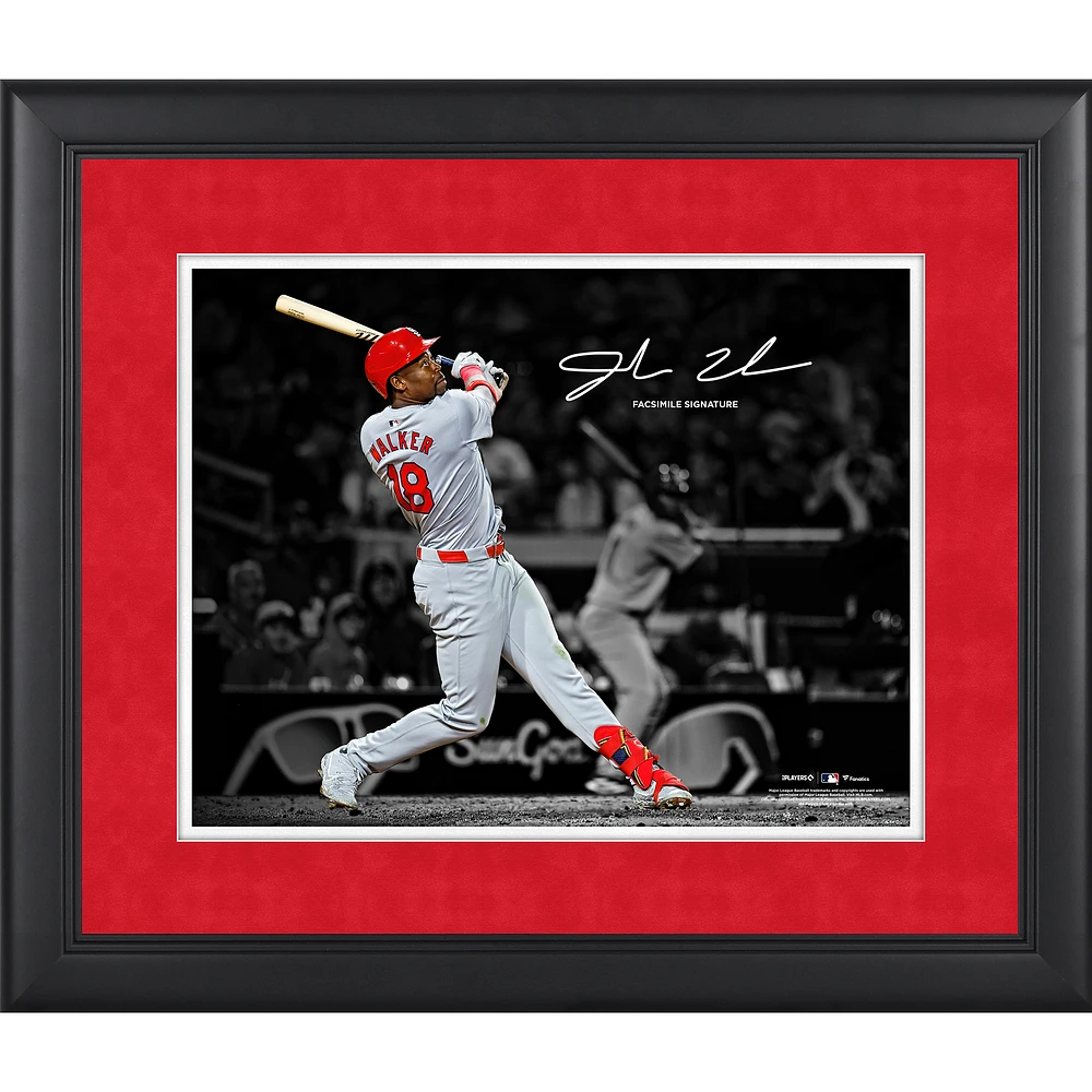 Jordan Walker St. Louis Cardinals Facsimile Signature Framed 11" x 14" Spotlight Photograph