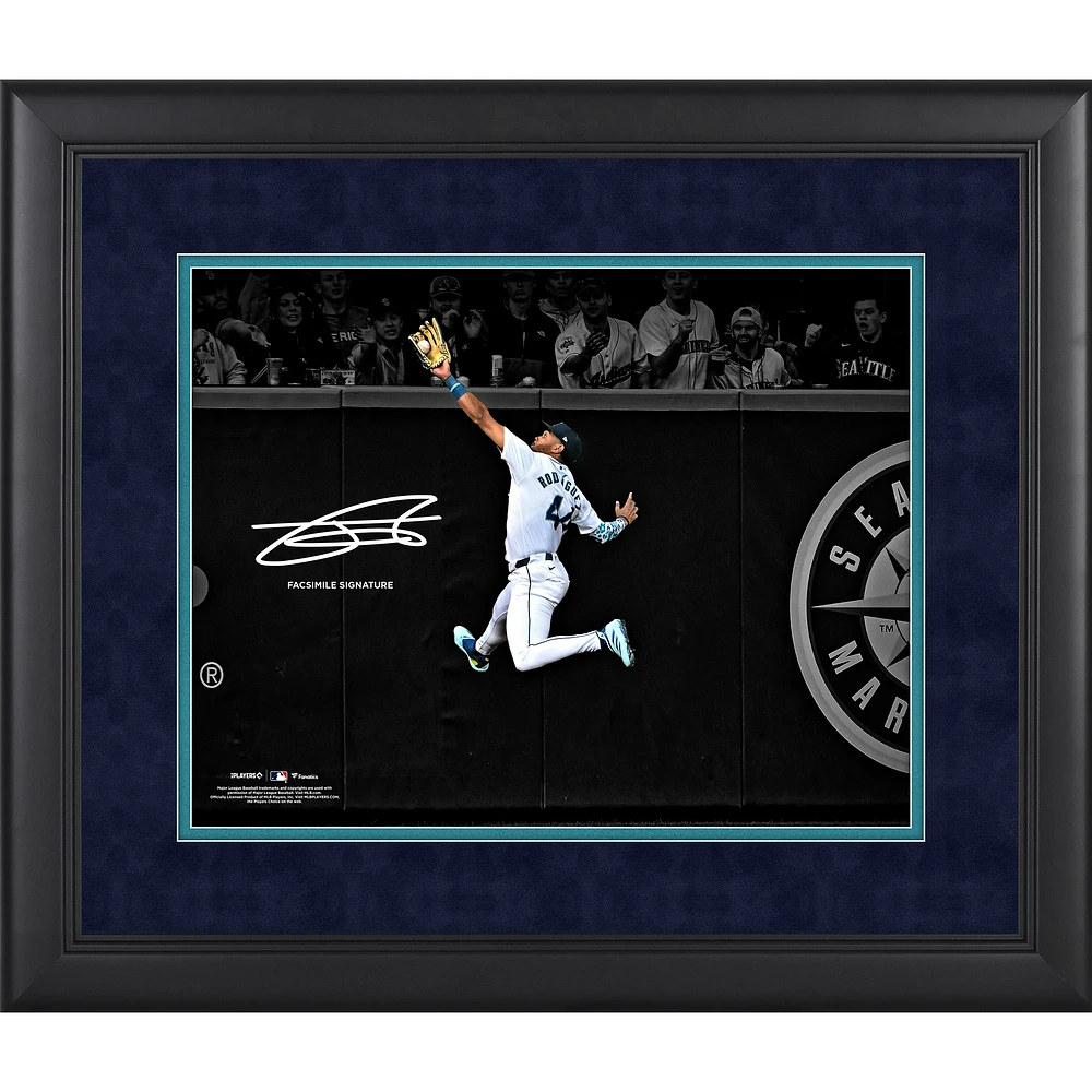 Julio Rodríguez Seattle Mariners Facsimile Signature Framed 11" x 14" Spotlight Photograph