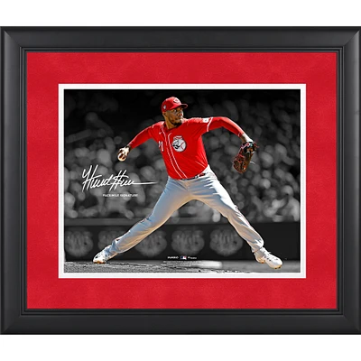 Hunter Greene Cincinnati Reds Facsimile Signature Framed 11" x 14" Spotlight Photograph