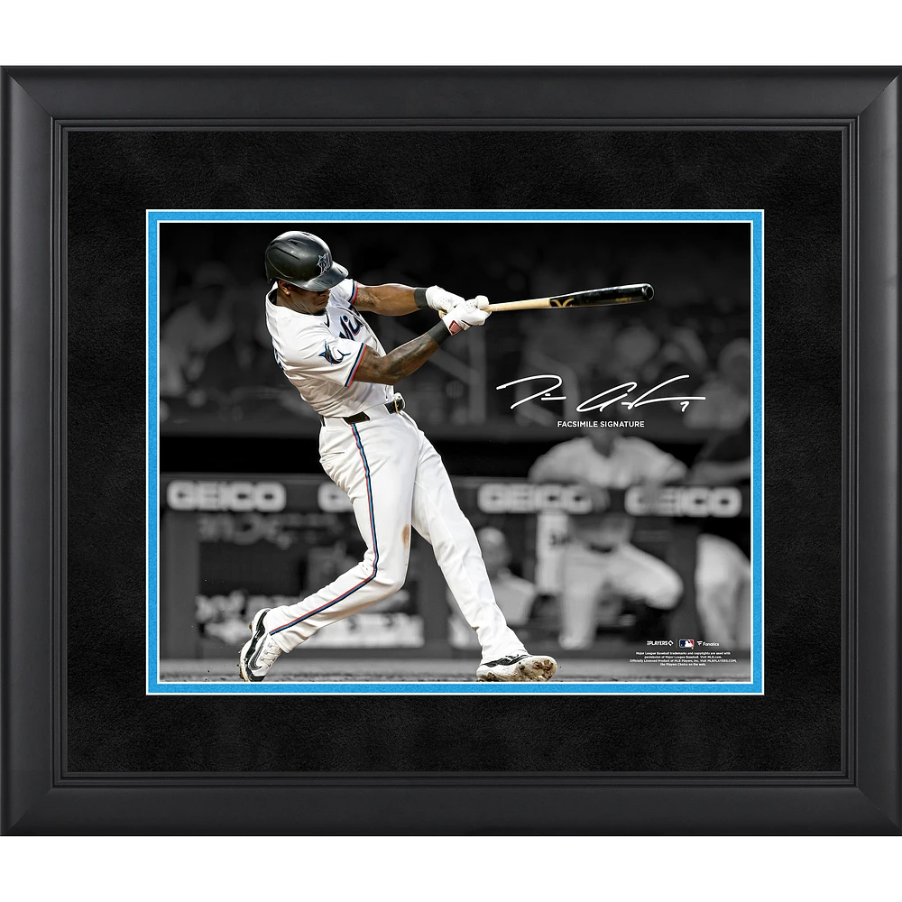 Tim Anderson Miami Marlins Facsimile Signature Framed 11" x 14" Spotlight Photograph