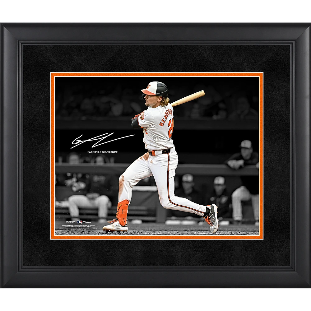 Gunnar Henderson Baltimore Orioles Facsimile Signature Framed 11" x 14" Spotlight Photograph