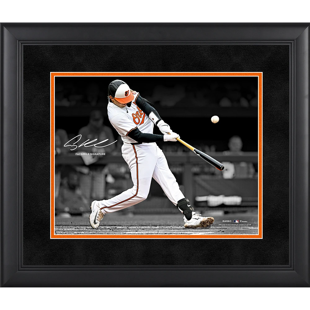 Adley Rutschman Baltimore Orioles Facsimile Signature Framed 11" x 14" Spotlight Photograph