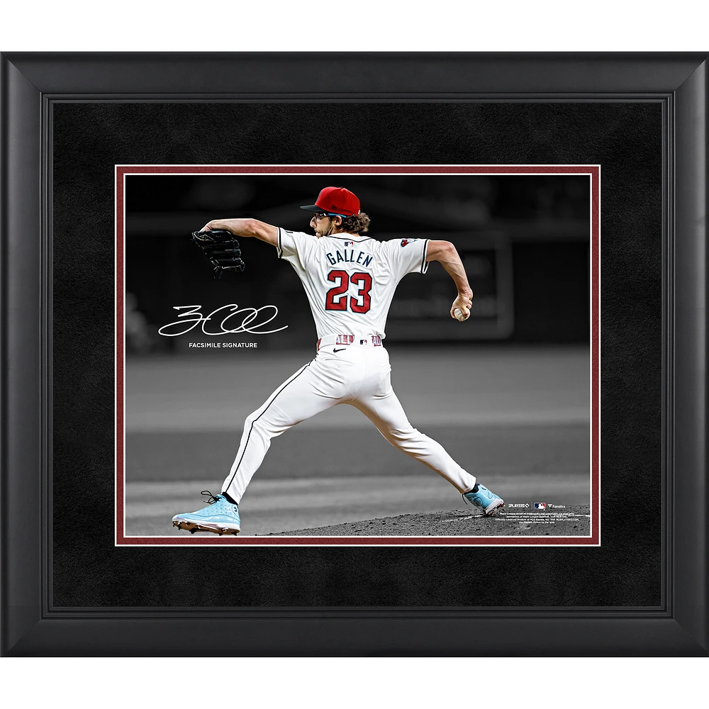 Zac Gallen Arizona Diamondbacks Facsimile Signature Framed 11" x 14" Spotlight Photograph