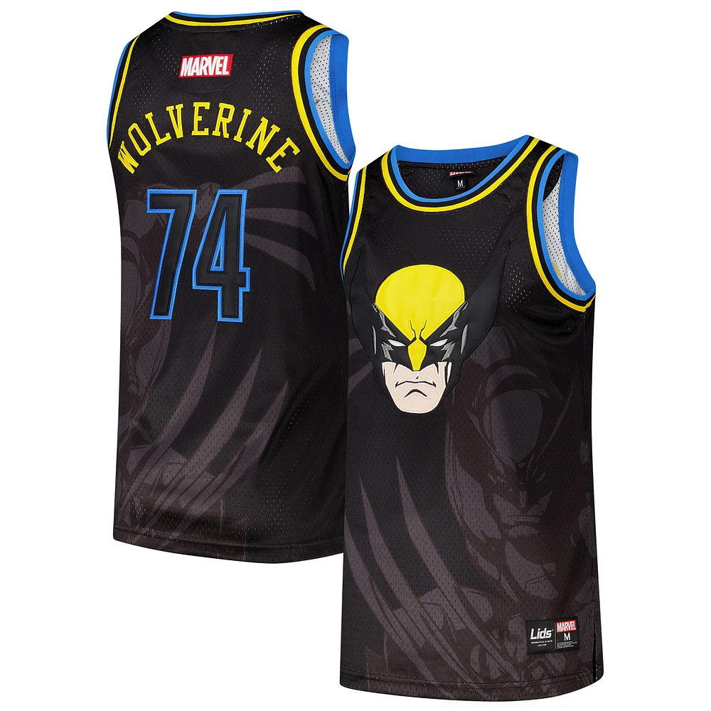 Men's Black Wolverine Blackout Big Print Basketball Jersey