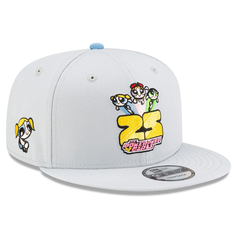 Men's New Era Gray The Powerpuff Girls 25th Anniversary 9FIFTY Snapback Hat