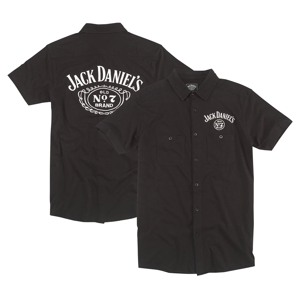 Men's American Needle Black Jack Daniels Brew Master Button-Up Shirt