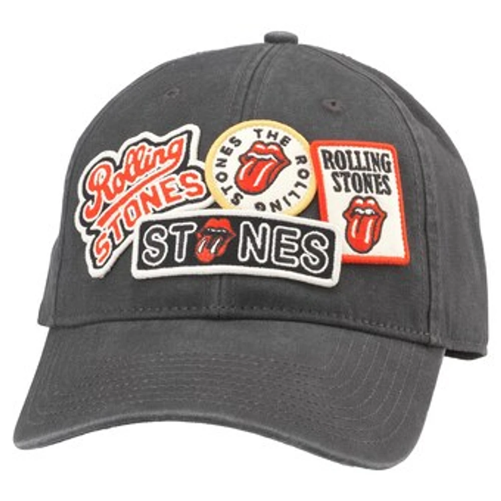 Men's American Needle Charcoal Rolling Stones Iconic Adjustable Hat