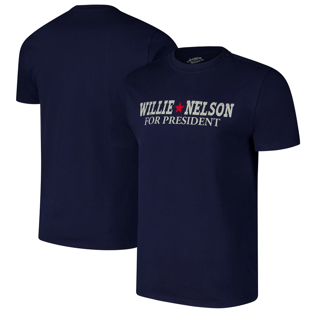 Men's American Needle Navy Willie Nelson Crew Neck T-Shirt