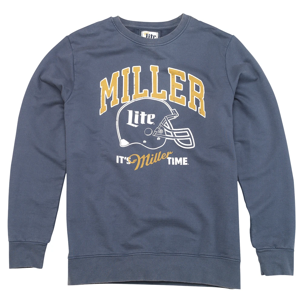 Men's American Needle Navy Miller Lite Sunday Fleece Pullover Sweatshirt