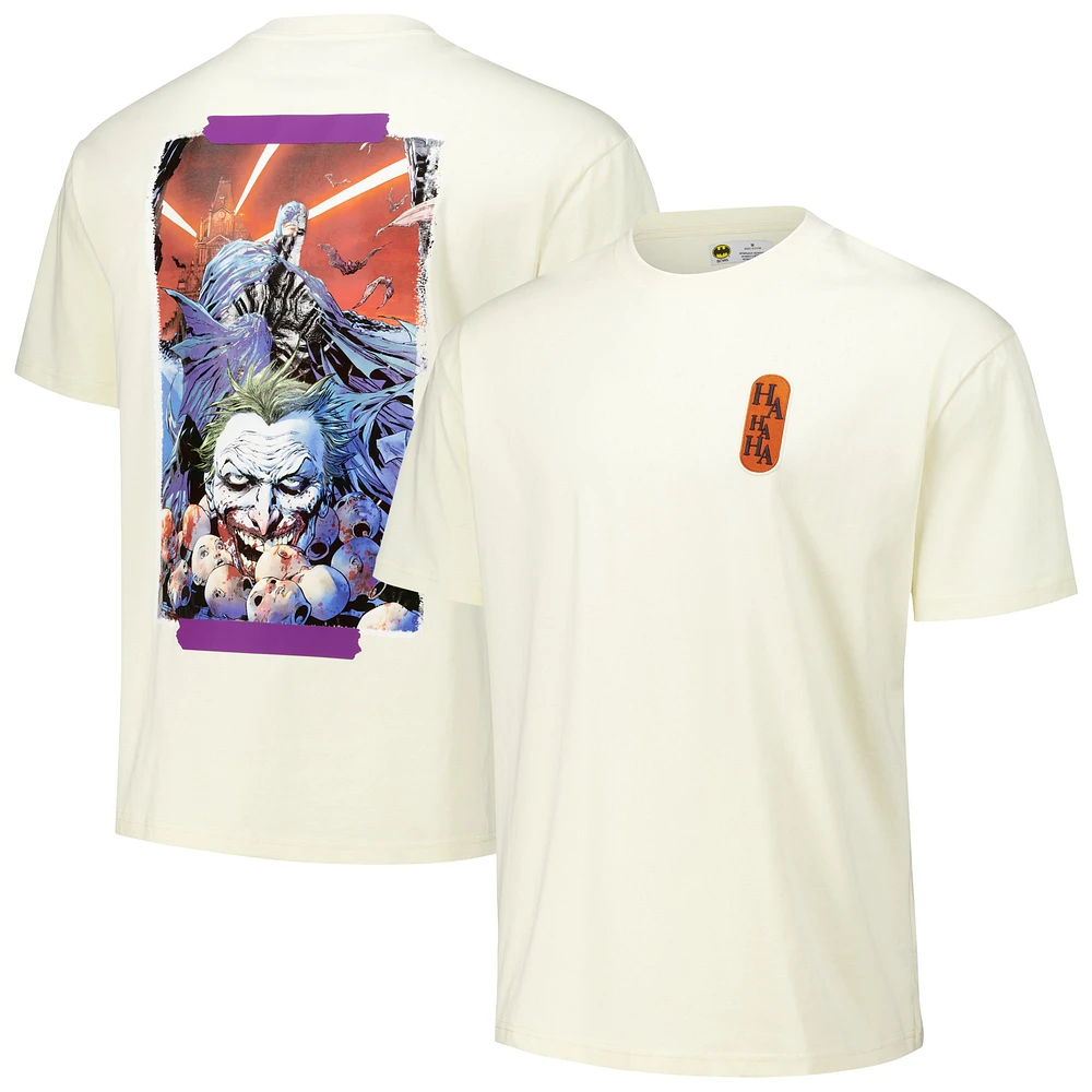 Men's Freeze Max Cream Batman Comics The Joker Loose Fit T-Shirt