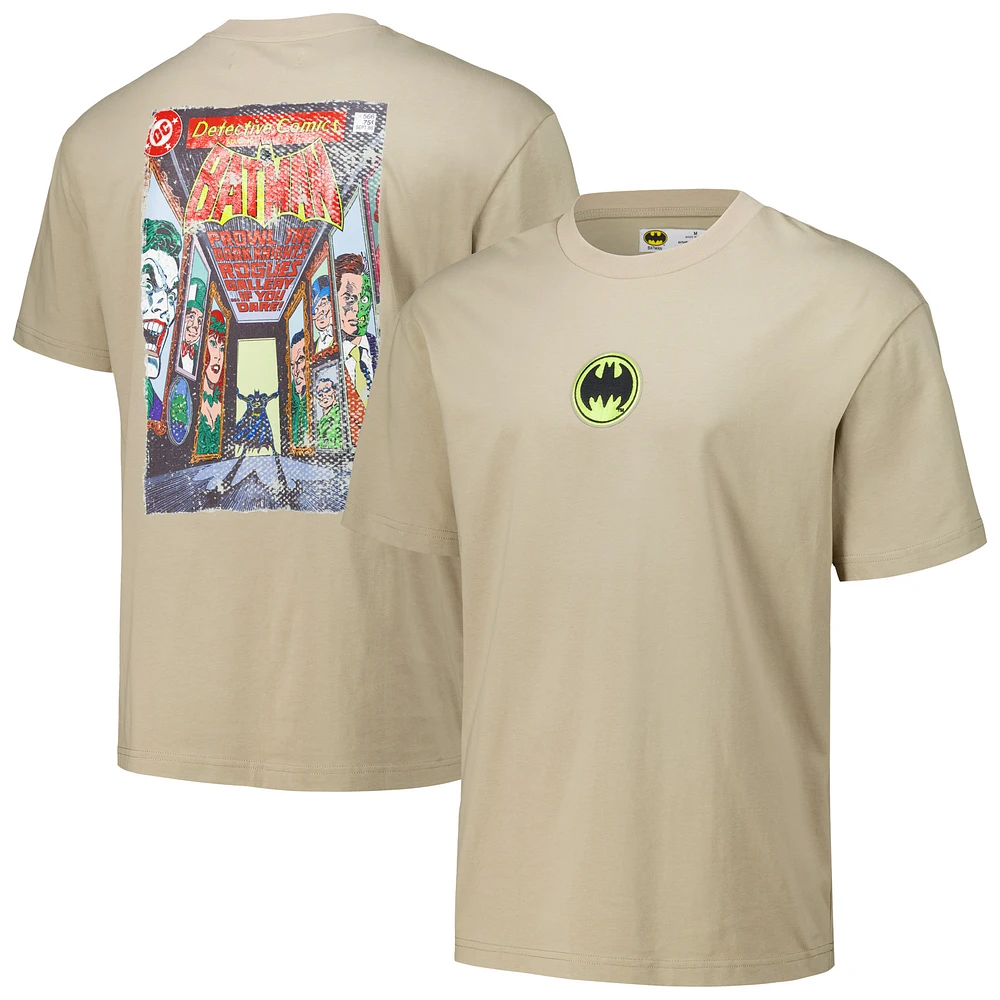 Men's Freeze Max Tan Batman Comics Loose Fit T-Shirt