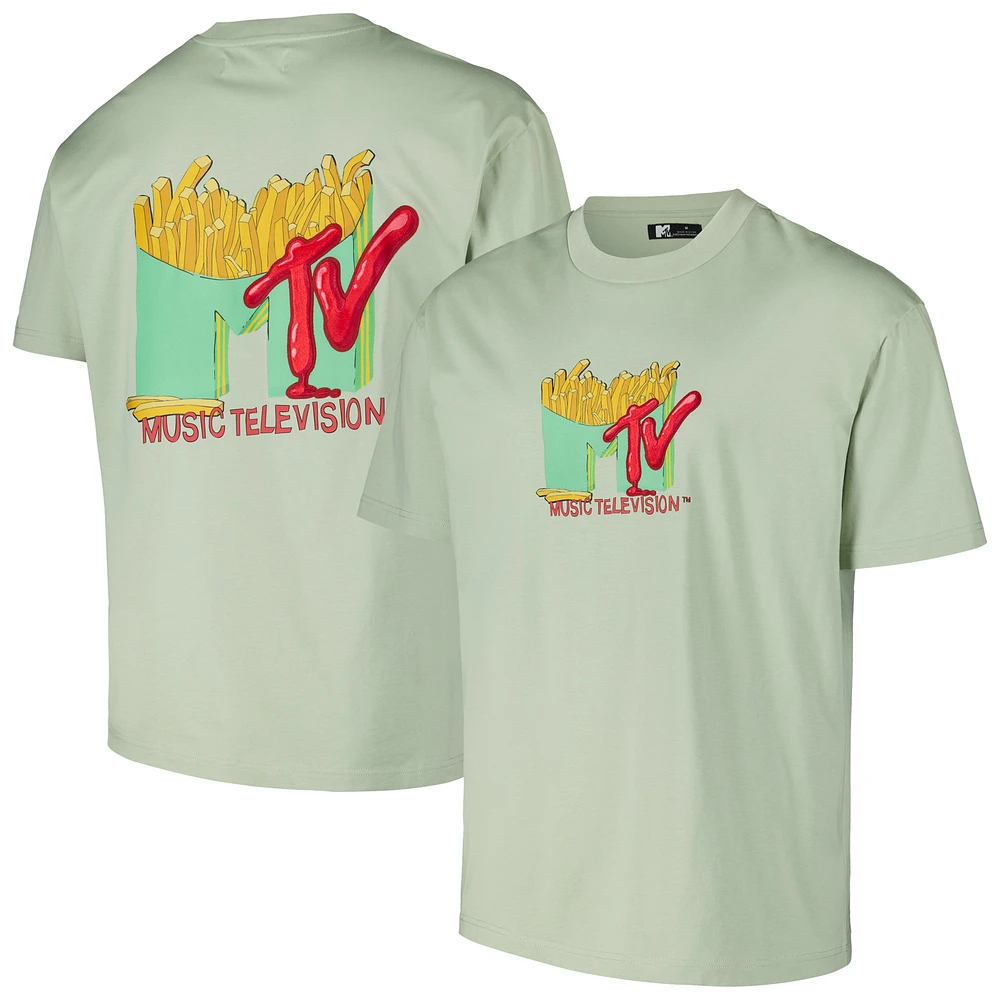 Men's Freeze Max Green MTV French Fry Loose Fit T-Shirt