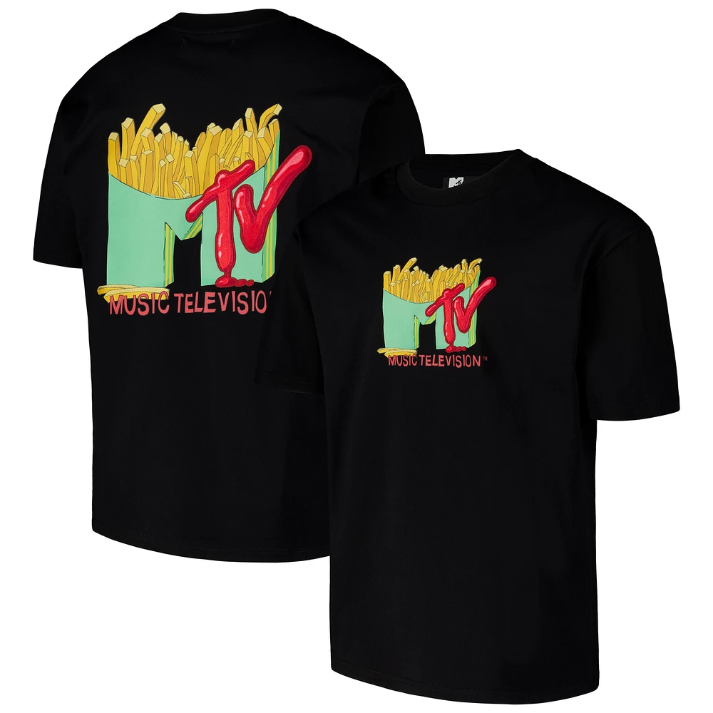 Men's Freeze Max Black MTV French Fry Loose Fit T-Shirt