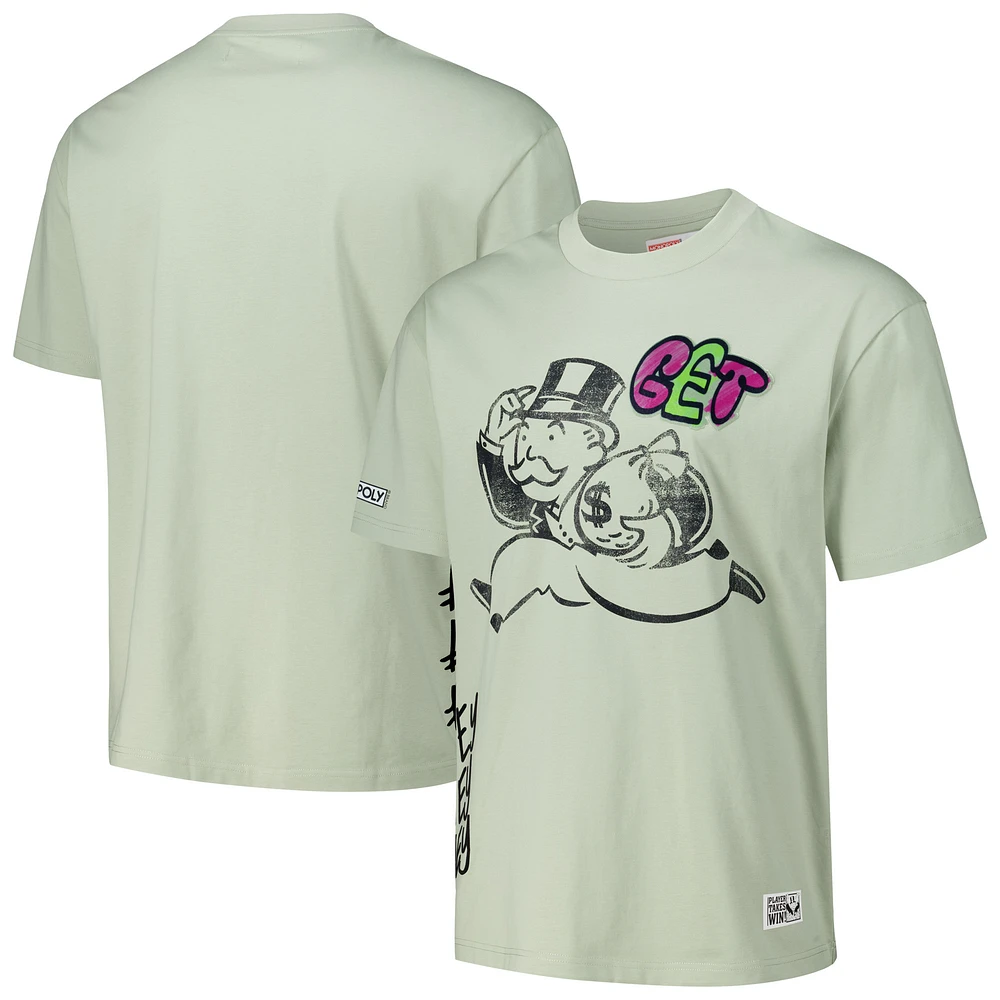 Men's Freeze Max Green Monopoly Get Money Loose Fit T-Shirt