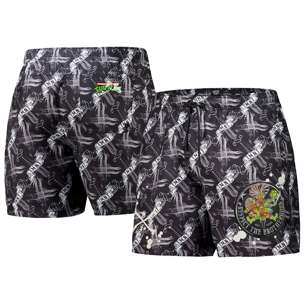 Men's Freeze Max Black Teenage Mutant Ninja Turtles Brotherhood Nylon Shorts