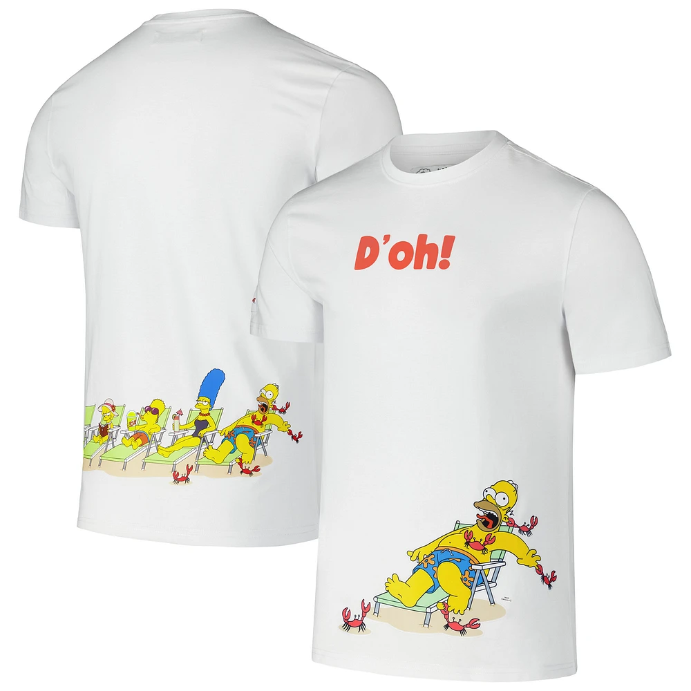 Men's Freeze Max White The Simpsons D'oh Beach T-Shirt
