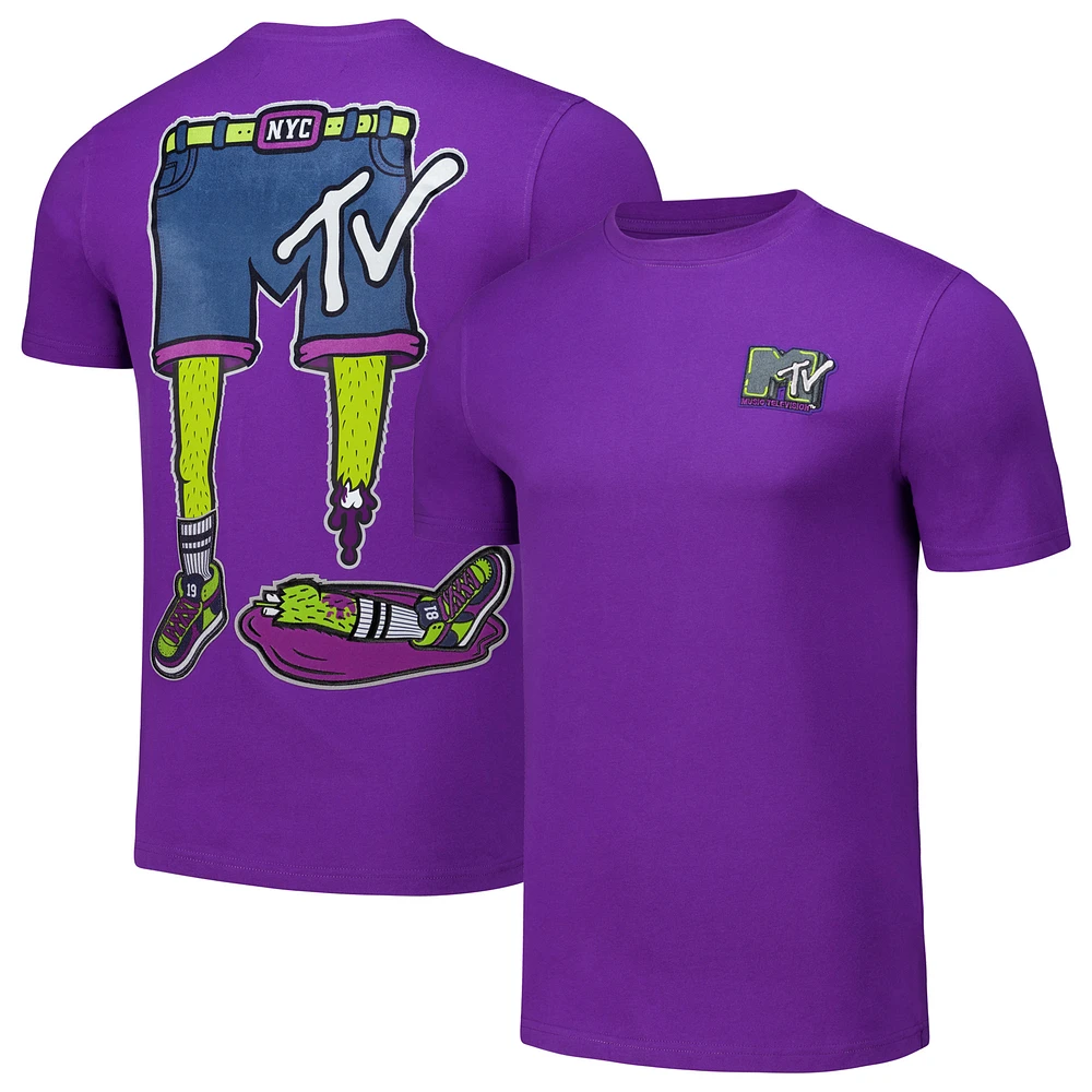Men's Freeze Max Purple MTV Zombie Regular Fit T-Shirt
