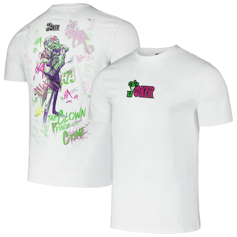 Men's Freeze Max White Batman Comics The Joker Ha Ha Ha T-Shirt