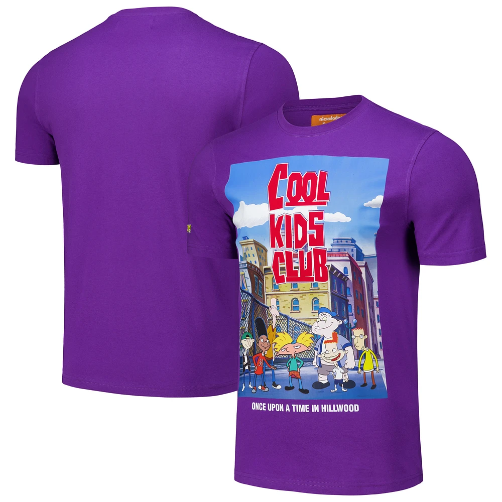 Men's Freeze Max Purple Hey Arnold! Cool Kids Club Regular Fit T-Shirt
