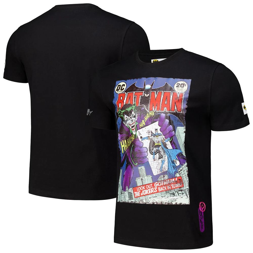 Men's Freeze Max Black Batman Comics The Joker Comic Regular Fit T-Shirt