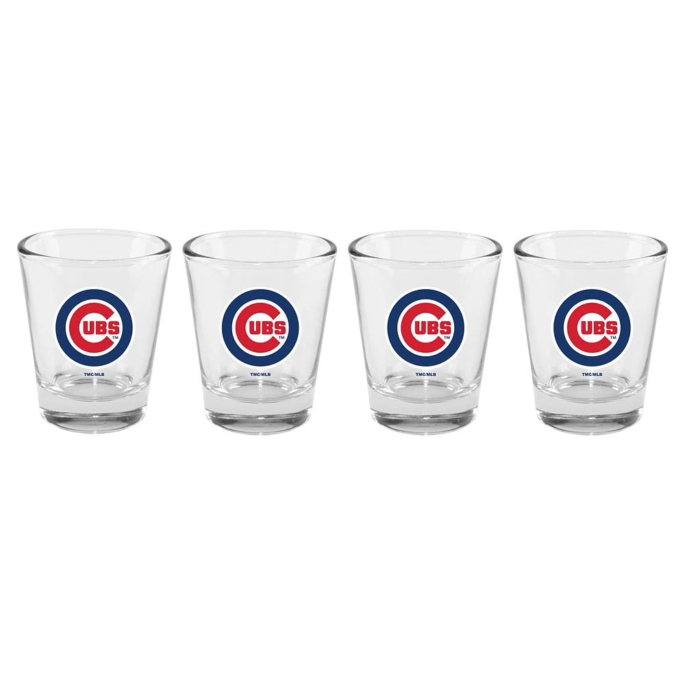 The Memory Company Chicago Cubs 4-Pack 2oz. Shot Glass Set